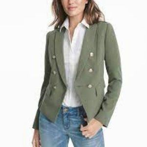 WHBM Green Trophy Jacket **PLEASE NOTE FLAW/MISSING BUTTON*